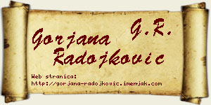 Gorjana Radojković vizit kartica